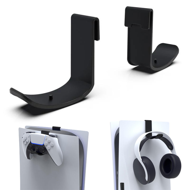 IPEGA PG-P5022 2Pcs Wall Mount Holder Bracket Hanger Storage Stand for PS5 Console Controller Headset Support IPEGA PG-P5022 2Pcs Wall Mount Holder Bracket Hanger Storage Stand for PS5 Console Controller Headset Support